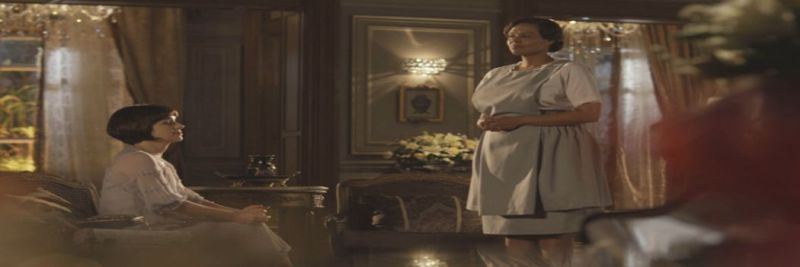 Olímpia conta para Isolina sobre sua viagem atrás de Edgar (Foto: TV Globo) 